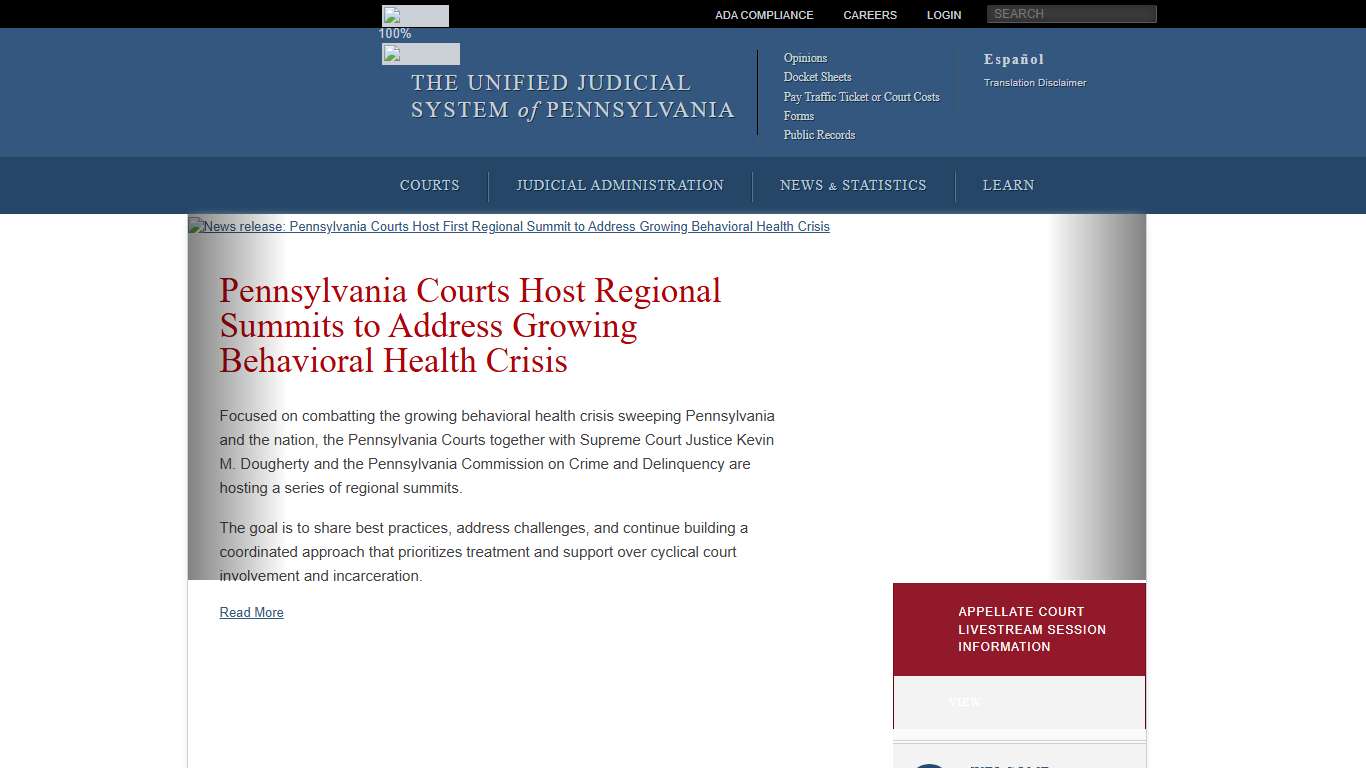 Home | Unified Judicial System of Pennsylvania